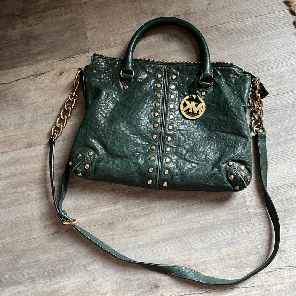 Michael Kors green crossbody bag